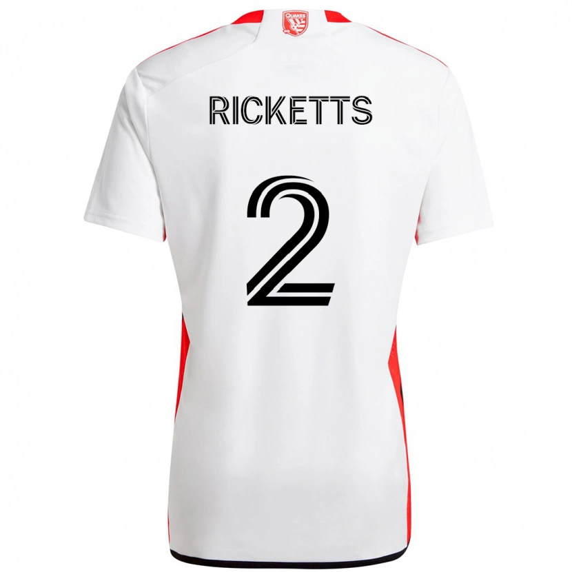 Danxen Herren Jamar Ricketts #2 Weiß Rot Auswärtstrikot Trikot 2025/26 T-Shirt Österreich