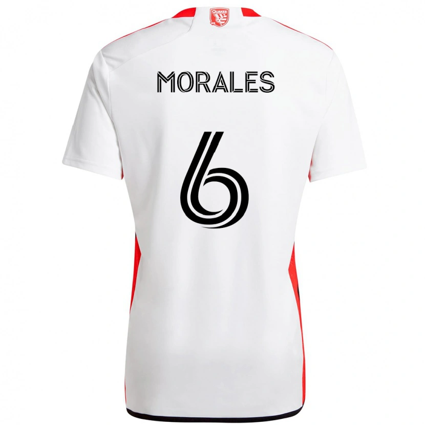 Danxen Herren Alfredo Morales #6 Weiß Rot Auswärtstrikot Trikot 2025/26 T-Shirt Österreich