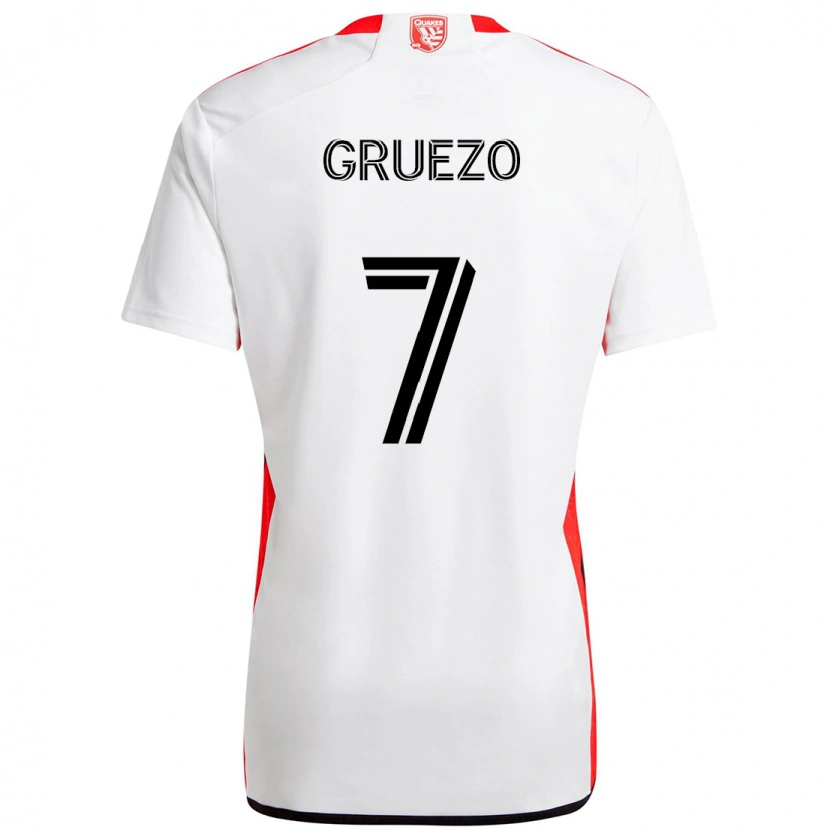 Danxen Herren Carlos Gruezo #7 Weiß Rot Auswärtstrikot Trikot 2025/26 T-Shirt Österreich