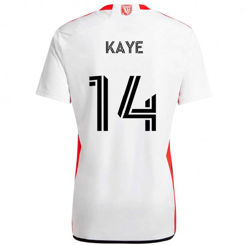 Danxen Herren Mark-Anthony Kaye #14 Weiß Rot Auswärtstrikot Trikot 2025/26 T-Shirt Österreich