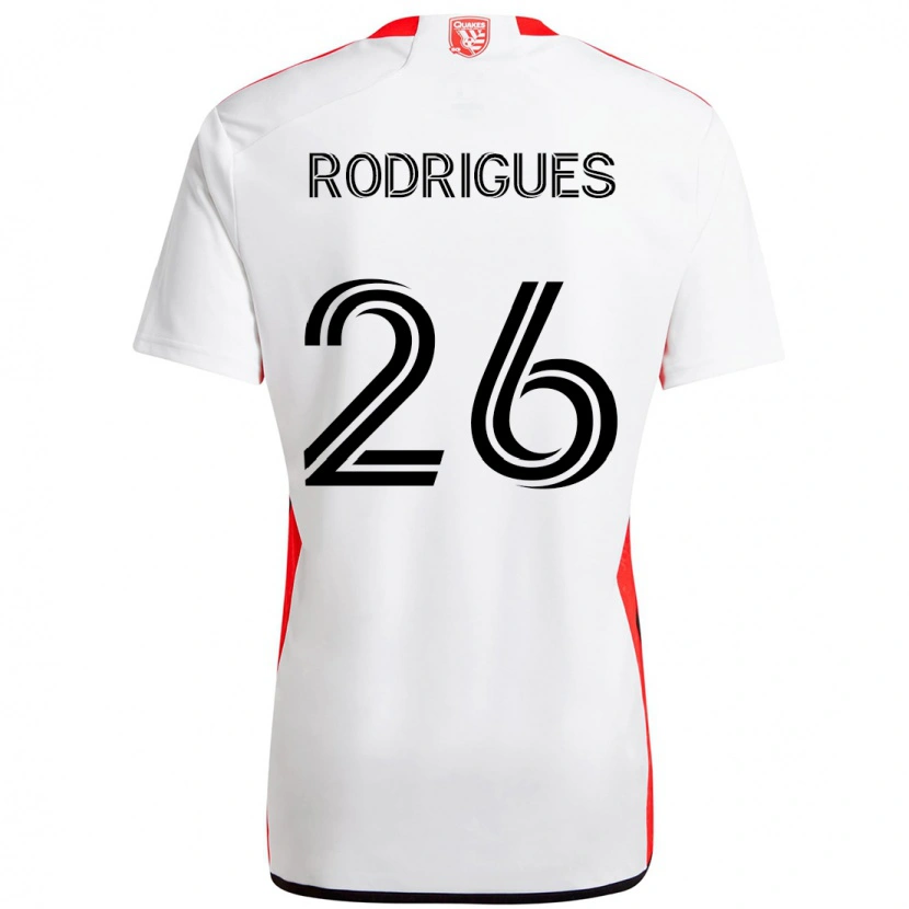 Danxen Herren Rodrigues #26 Weiß Rot Auswärtstrikot Trikot 2025/26 T-Shirt Österreich
