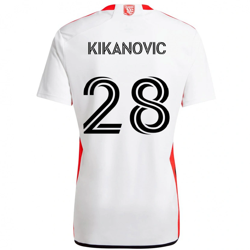 Danxen Herren Benjamin Kikanović #28 Weiß Rot Auswärtstrikot Trikot 2025/26 T-Shirt Österreich