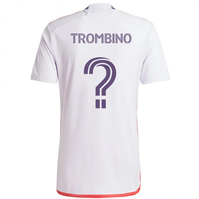 Danxen Herren Caleb Trombino #0 Weiß Lila Auswärtstrikot Trikot 2025/26 T-Shirt Österreich