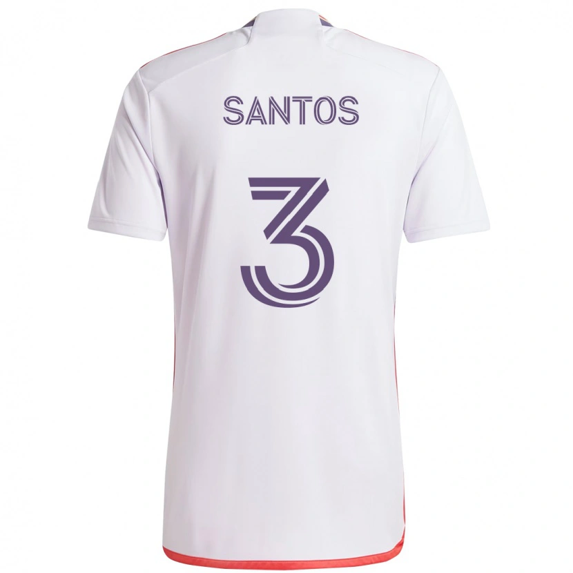 Danxen Herren Rafael Santos #3 Weiß Lila Auswärtstrikot Trikot 2025/26 T-Shirt Österreich