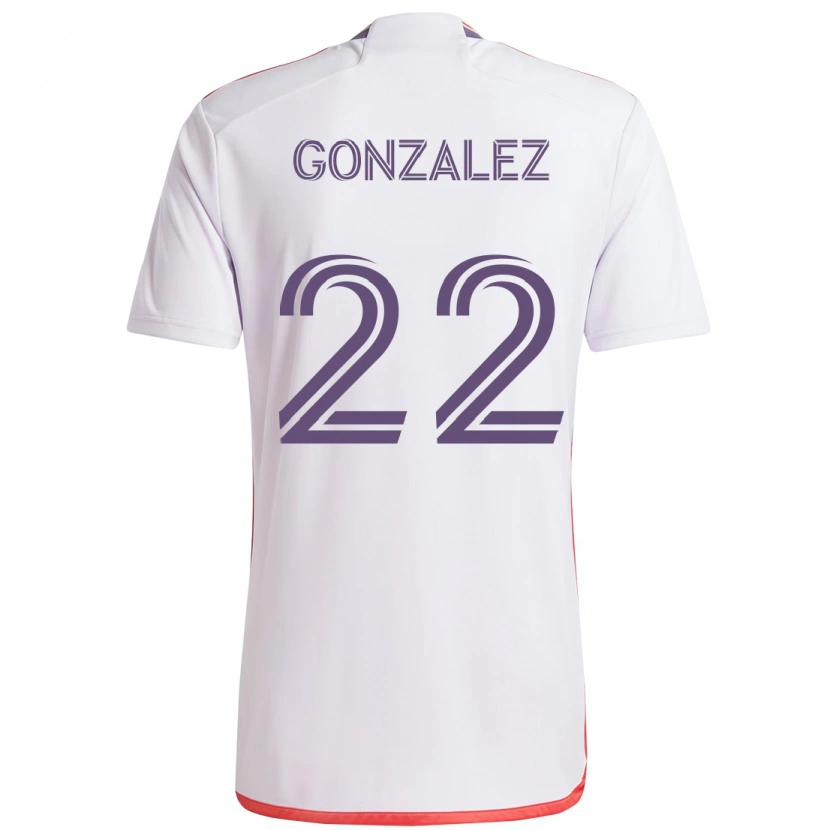 Danxen Herren Gastón González #22 Weiß Lila Auswärtstrikot Trikot 2025/26 T-Shirt Österreich