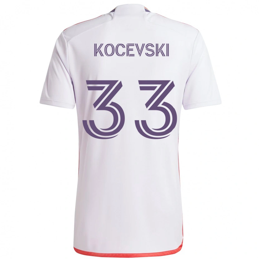 Danxen Herren Jeorgio Kocevski #33 Weiß Lila Auswärtstrikot Trikot 2025/26 T-Shirt Österreich