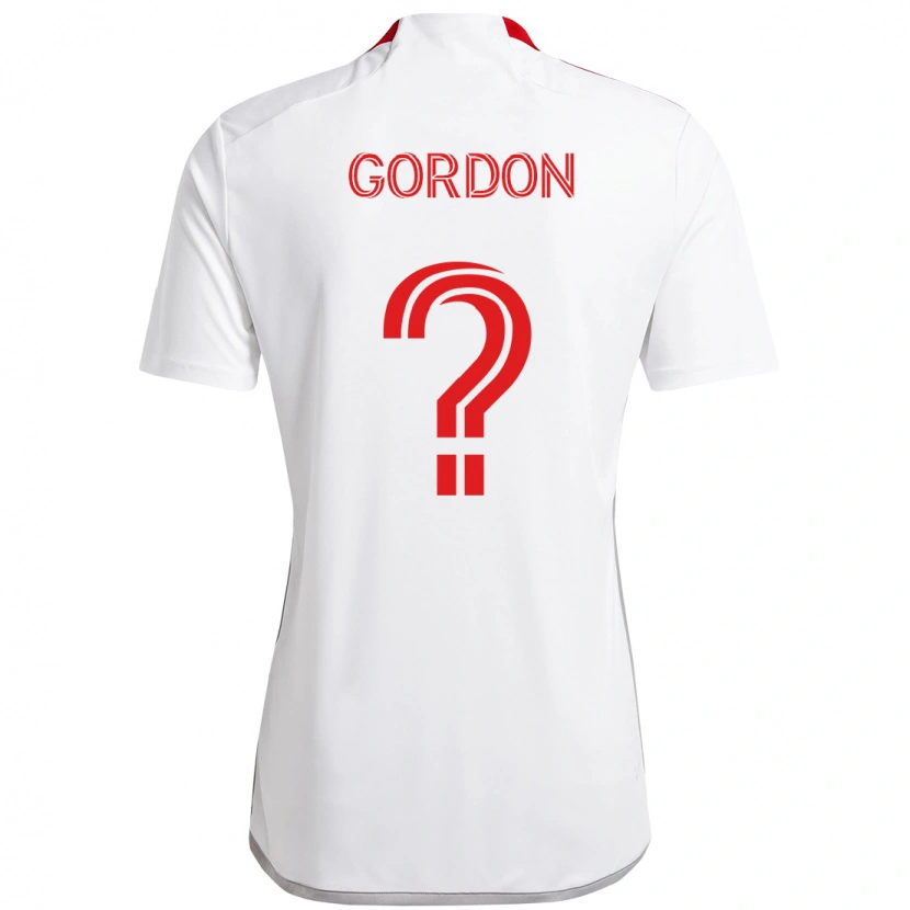 Danxen Herren Joshua Gordon #0 Weiß Rot Auswärtstrikot Trikot 2025/26 T-Shirt Österreich