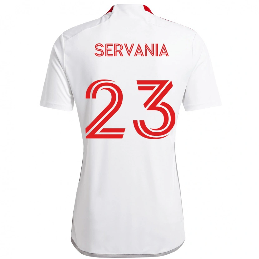Danxen Herren Brandon Servania #23 Weiß Rot Auswärtstrikot Trikot 2025/26 T-Shirt Österreich
