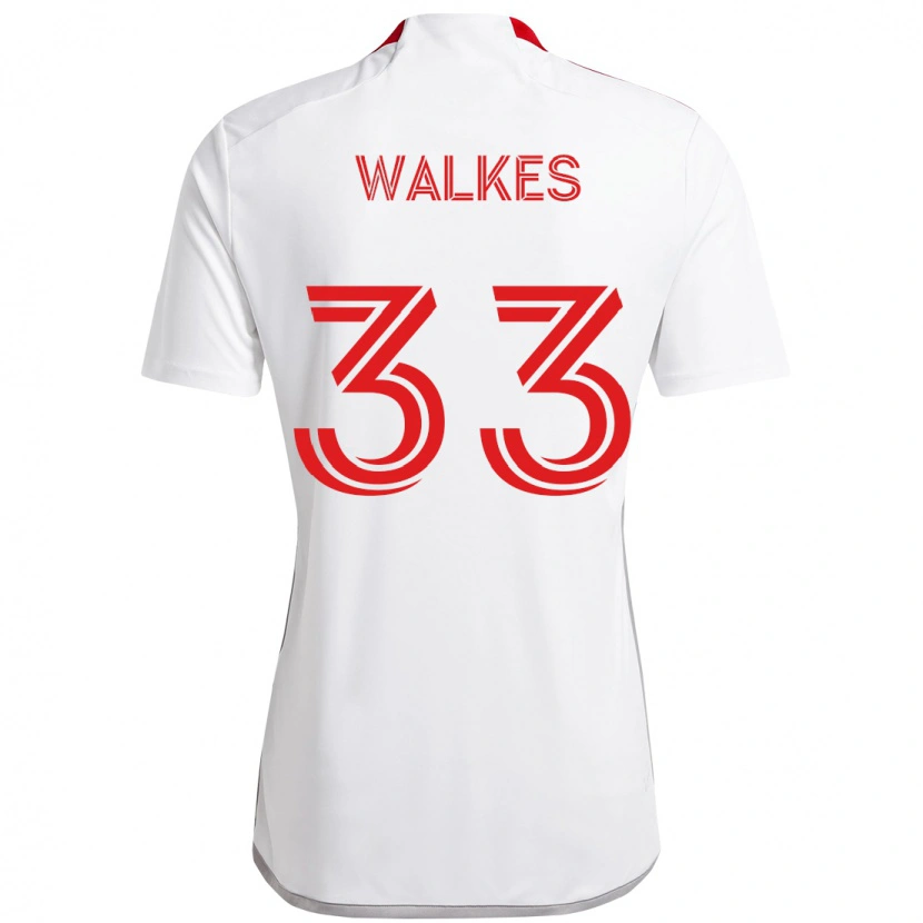 Danxen Herren Reshaun Walkes #33 Weiß Rot Auswärtstrikot Trikot 2025/26 T-Shirt Österreich