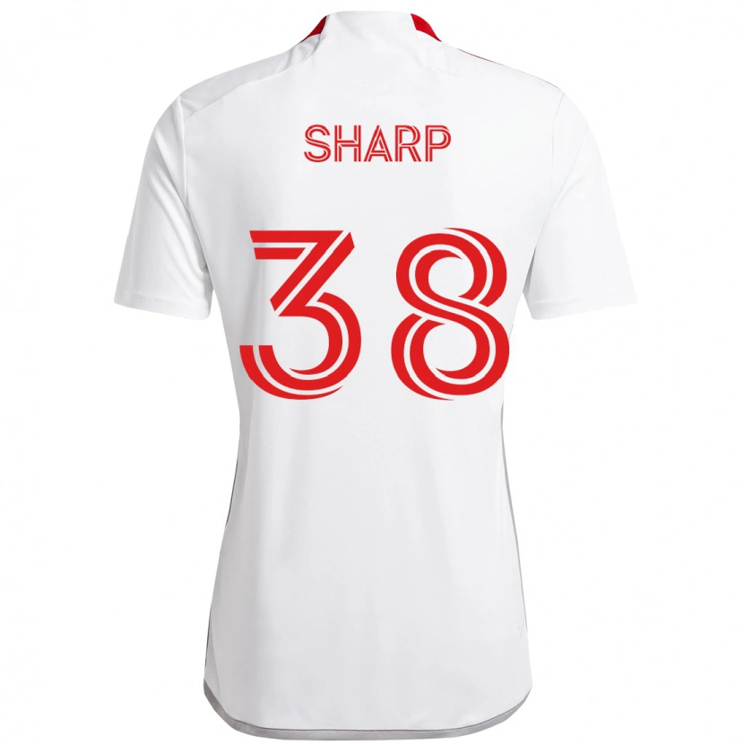 Danxen Herren Charlie Sharp #38 Weiß Rot Auswärtstrikot Trikot 2025/26 T-Shirt Österreich