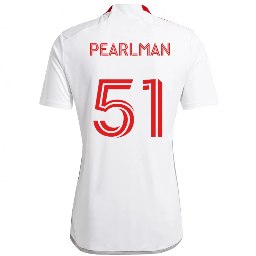 Danxen Herren Adam Pearlman #51 Weiß Rot Auswärtstrikot Trikot 2025/26 T-Shirt Österreich