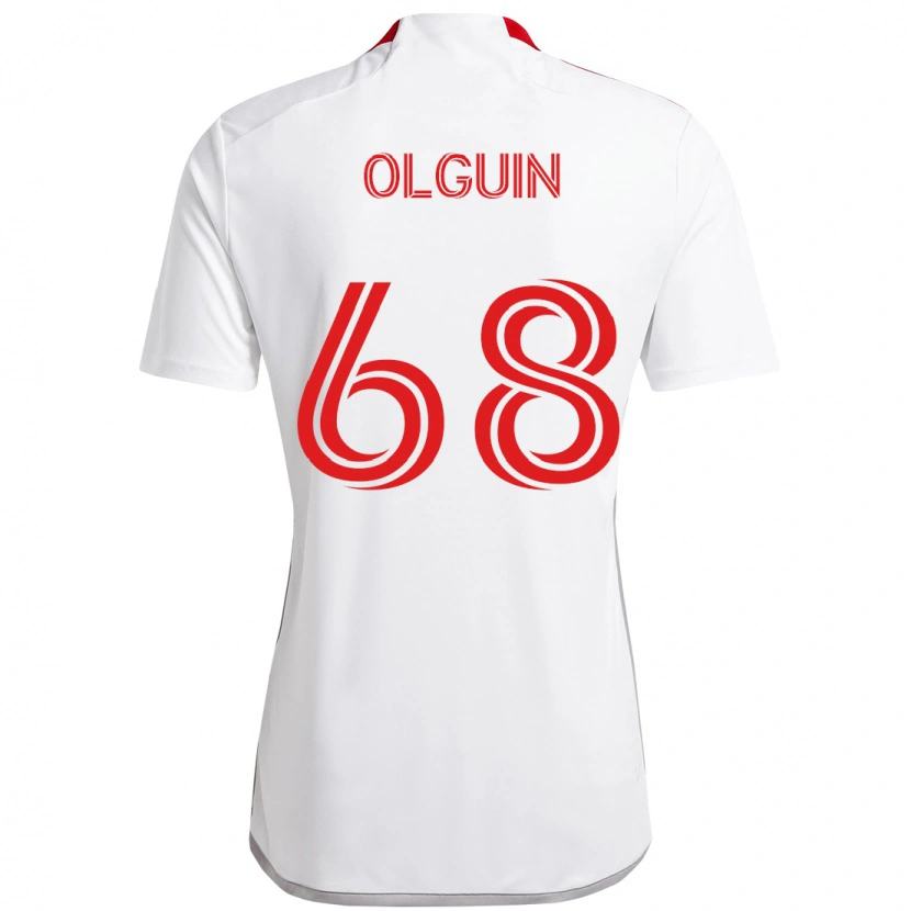 Danxen Herren Lucas Olguin #68 Weiß Rot Auswärtstrikot Trikot 2025/26 T-Shirt Österreich