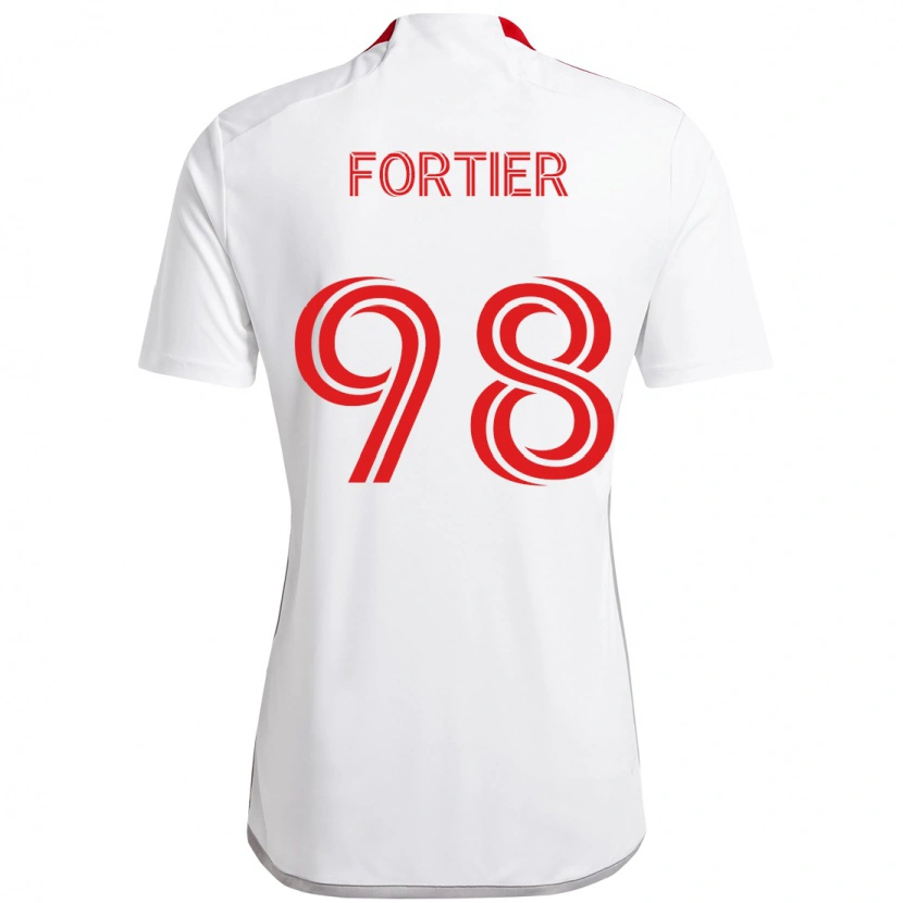 Danxen Herren Kristjan Fortier #98 Weiß Rot Auswärtstrikot Trikot 2025/26 T-Shirt Österreich