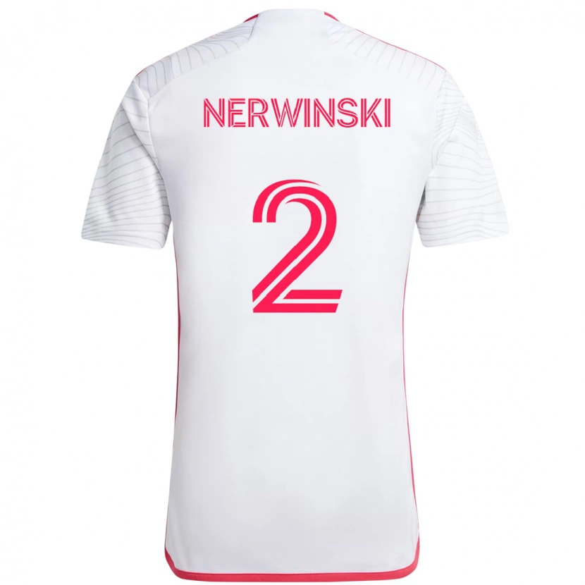 Danxen Herren Jake Nerwinski #2 Weiß Magenta Auswärtstrikot Trikot 2025/26 T-Shirt Österreich