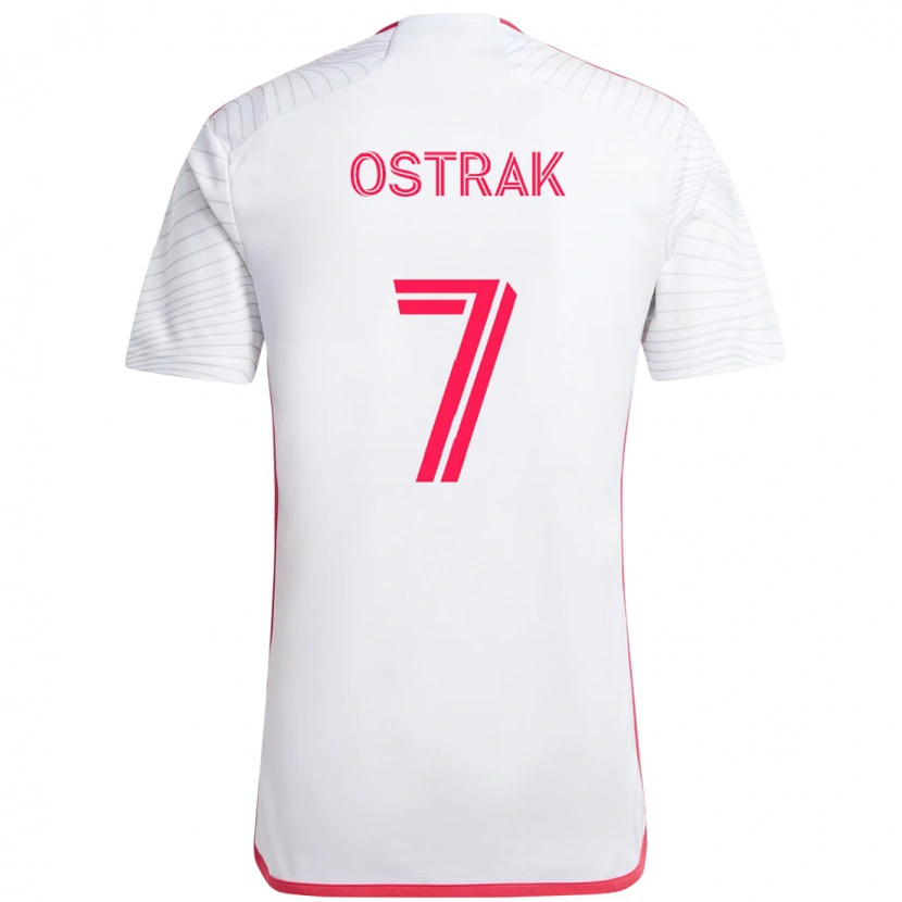 Danxen Herren Tomas Ostrak #7 Weiß Magenta Auswärtstrikot Trikot 2025/26 T-Shirt Österreich