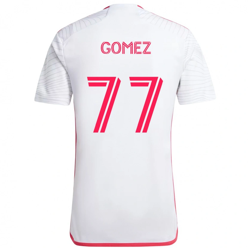 Danxen Herren Sam Gomez #77 Weiß Magenta Auswärtstrikot Trikot 2025/26 T-Shirt Österreich