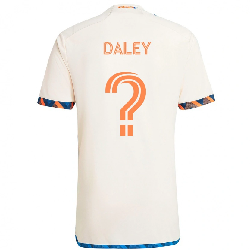 Danxen Herren Amir Daley #0 Weiß Blau Orange Auswärtstrikot Trikot 2025/26 T-Shirt Österreich