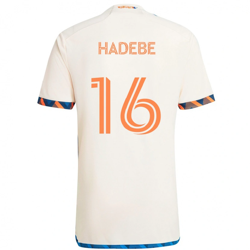 Danxen Herren Teenage Hadebe #16 Weiß Blau Orange Auswärtstrikot Trikot 2025/26 T-Shirt Österreich