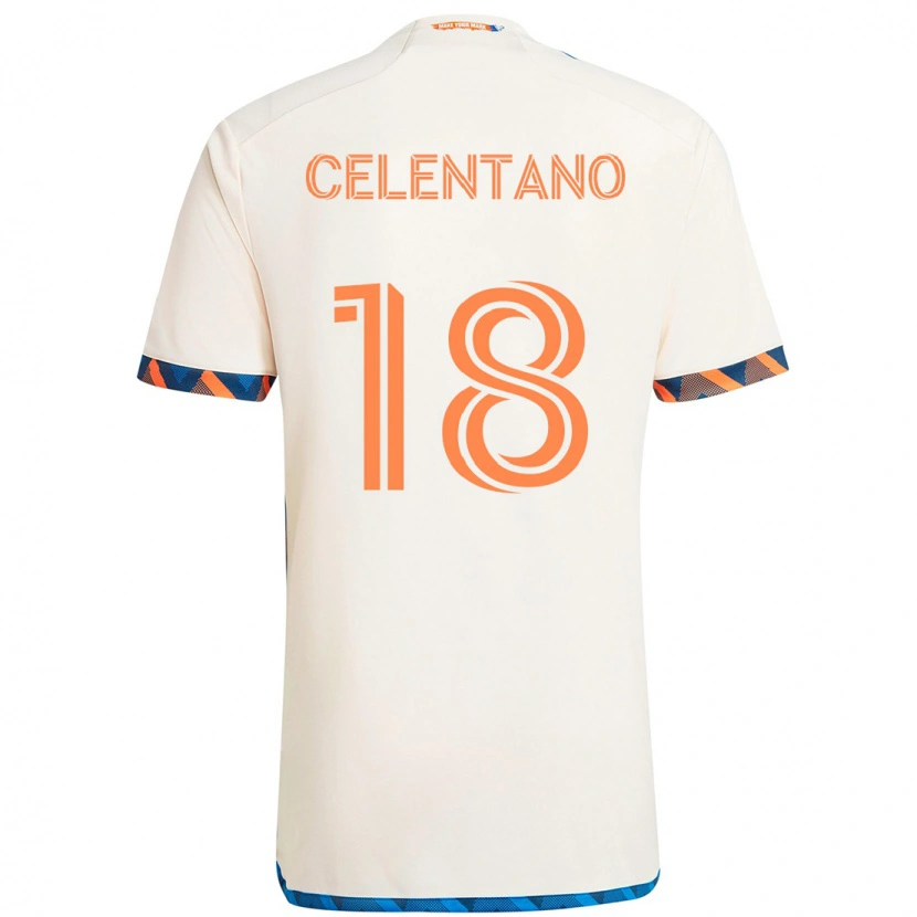 Danxen Herren Roman Celentano #18 Weiß Blau Orange Auswärtstrikot Trikot 2025/26 T-Shirt Österreich