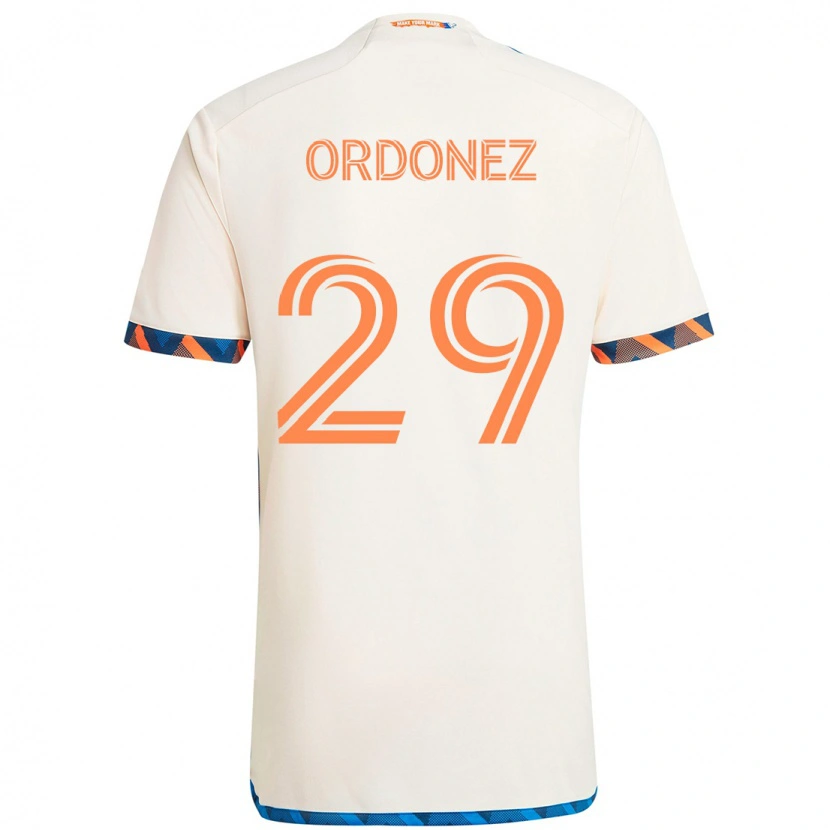 Danxen Herren Arquímides Ordóñez #29 Weiß Blau Orange Auswärtstrikot Trikot 2025/26 T-Shirt Österreich