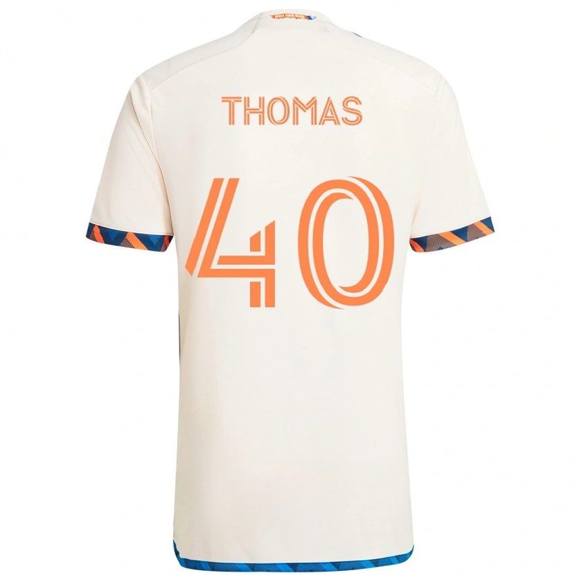 Danxen Herren Kai Thomas #40 Weiß Blau Orange Auswärtstrikot Trikot 2025/26 T-Shirt Österreich