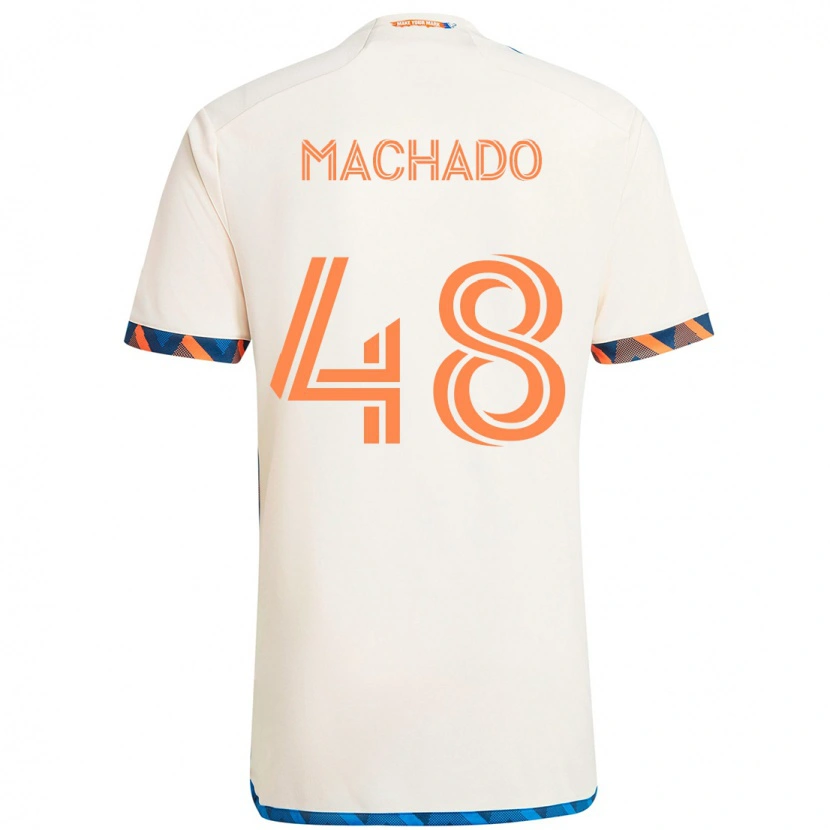 Danxen Herren Juan Machado #48 Weiß Blau Orange Auswärtstrikot Trikot 2025/26 T-Shirt Österreich