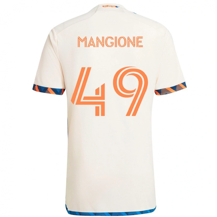 Danxen Herren Peter Mangione #49 Weiß Blau Orange Auswärtstrikot Trikot 2025/26 T-Shirt Österreich