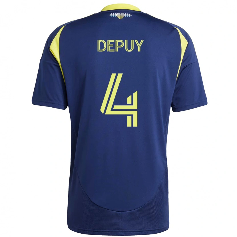 Danxen Herren Nick Depuy #4 Marineblau Gelb Auswärtstrikot Trikot 2025/26 T-Shirt Österreich