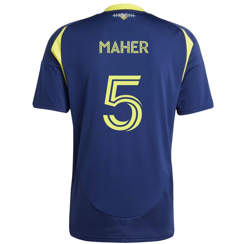 Danxen Herren Jack Maher #5 Marineblau Gelb Auswärtstrikot Trikot 2025/26 T-Shirt Österreich