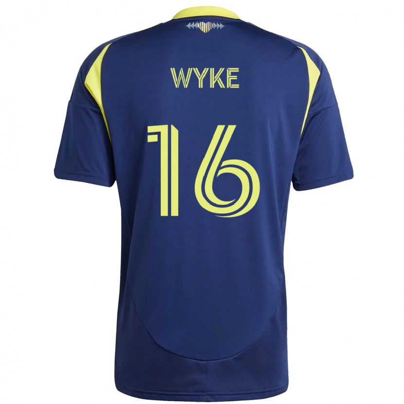 Danxen Herren Laurence Wyke #16 Marineblau Gelb Auswärtstrikot Trikot 2025/26 T-Shirt Österreich