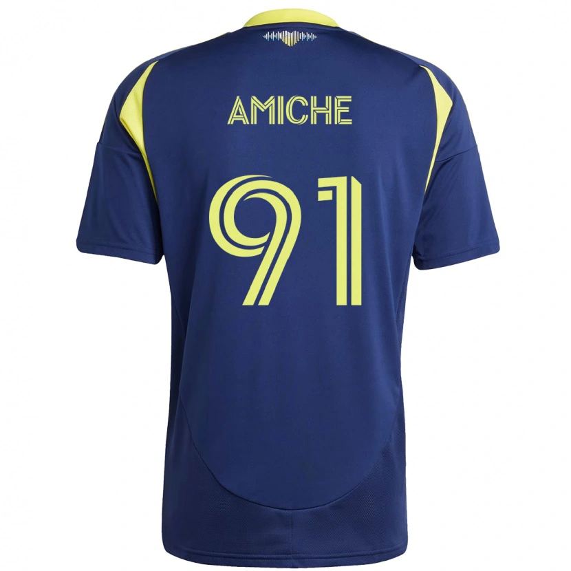 Danxen Herren Kemy Amiche #91 Marineblau Gelb Auswärtstrikot Trikot 2025/26 T-Shirt Österreich