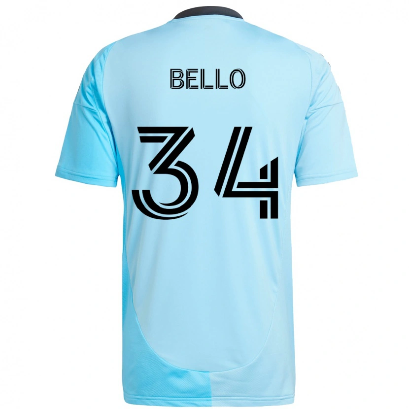 Danxen Herren Zaydan Bello #34 Himmelblau Auswärtstrikot Trikot 2025/26 T-Shirt Österreich