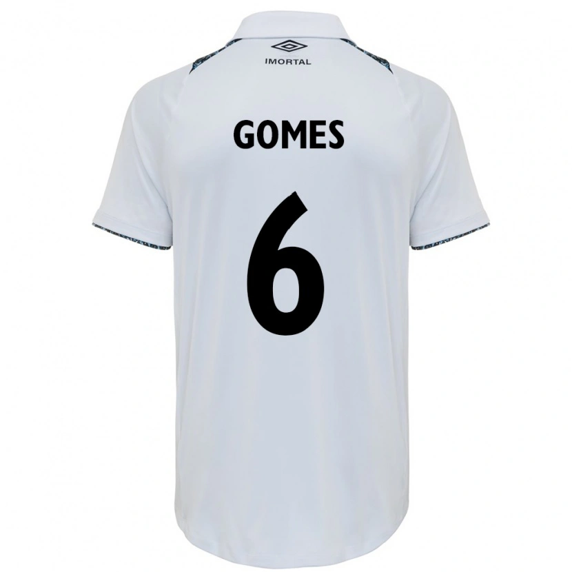 Danxen Herren Leo Gomes #6 Weiß Blau Auswärtstrikot Trikot 2025/26 T-Shirt Österreich