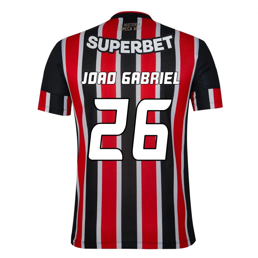 Danxen Herren João Gabriel #26 Schwarz Rot Auswärtstrikot Trikot 2025/26 T-Shirt Österreich
