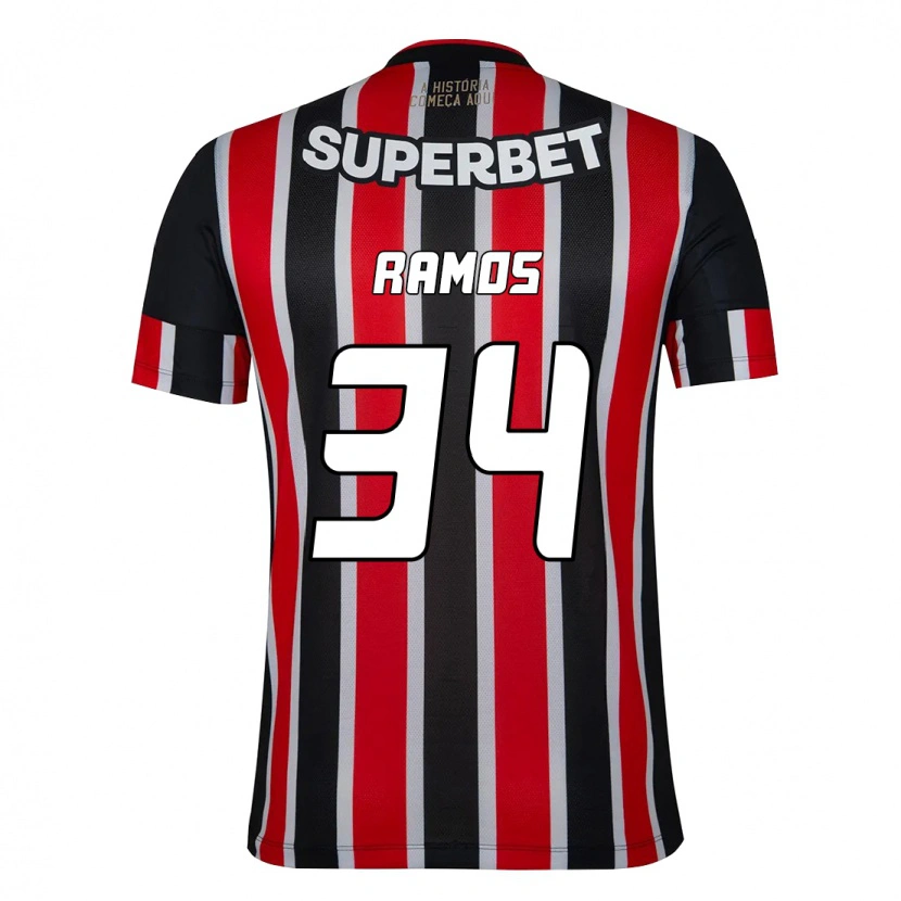 Danxen Herren Raí Ramos #34 Schwarz Rot Auswärtstrikot Trikot 2025/26 T-Shirt Österreich