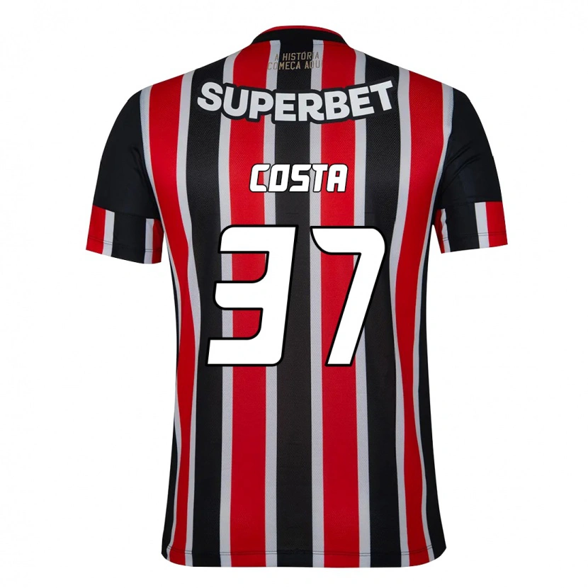 Danxen Herren Talles Costa #37 Schwarz Rot Auswärtstrikot Trikot 2025/26 T-Shirt Österreich