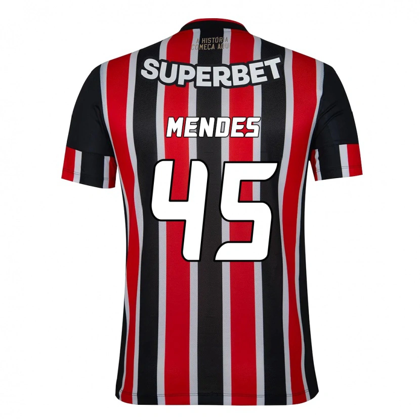 Danxen Herren Nathan Mendes #45 Schwarz Rot Auswärtstrikot Trikot 2025/26 T-Shirt Österreich