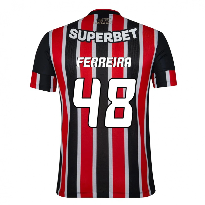 Danxen Herren Lucas Ferreira #48 Schwarz Rot Auswärtstrikot Trikot 2025/26 T-Shirt Österreich