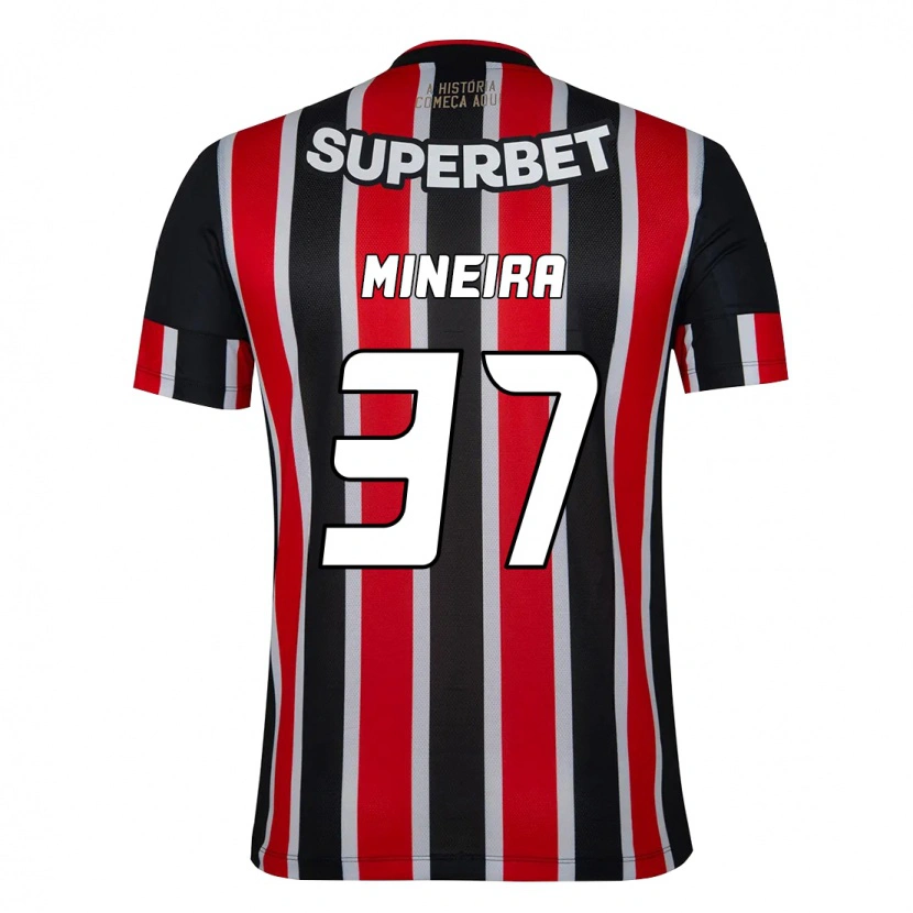 Danxen Herren Rafa Mineira #37 Schwarz Rot Auswärtstrikot Trikot 2025/26 T-Shirt Österreich