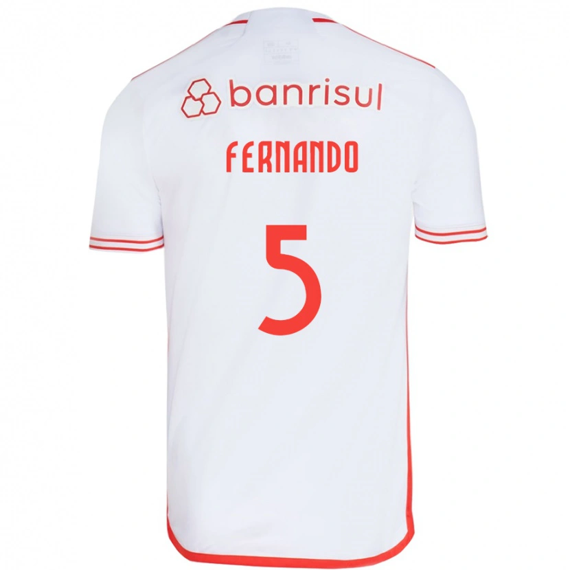 Danxen Herren Fernando #5 Weiß Rot Auswärtstrikot Trikot 2025/26 T-Shirt Österreich