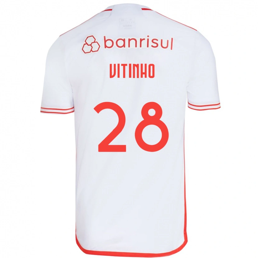 Danxen Herren Vitinho #28 Weiß Rot Auswärtstrikot Trikot 2025/26 T-Shirt Österreich