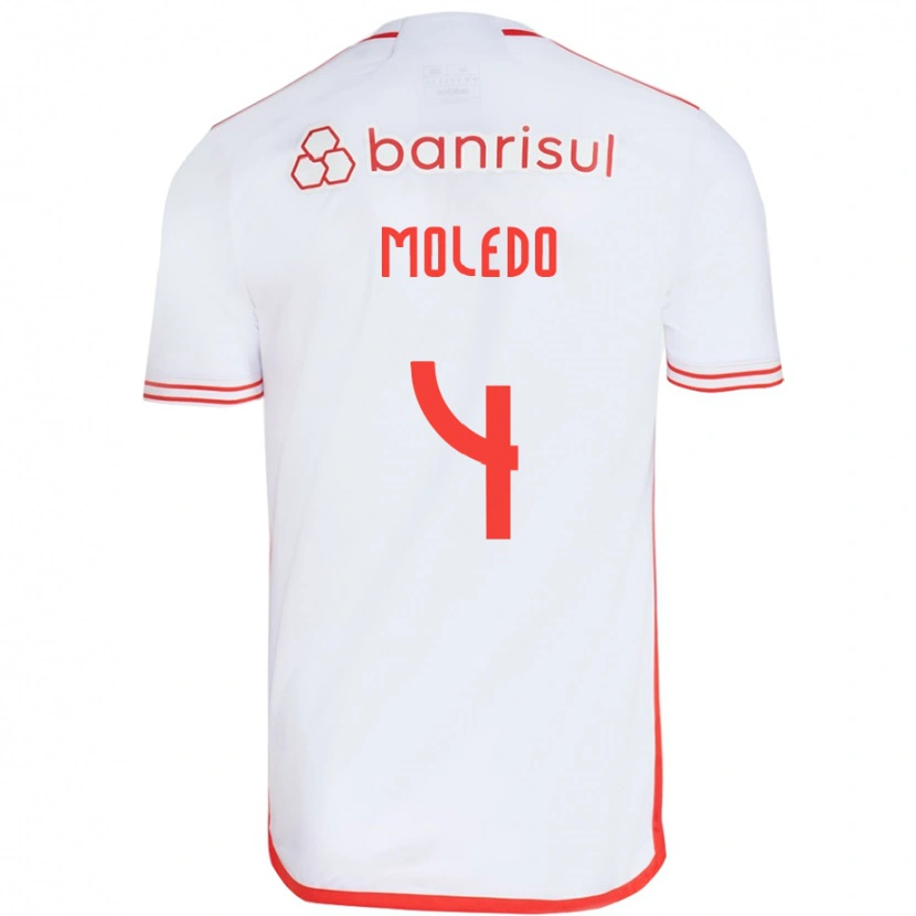 Danxen Herren Rodrigo Moledo #4 Weiß Rot Auswärtstrikot Trikot 2025/26 T-Shirt Österreich