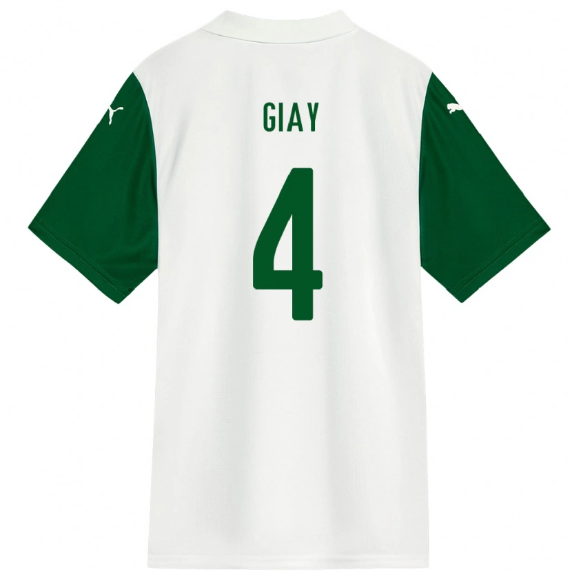 Danxen Herren Agustín Giay #4 Weiß Grün Auswärtstrikot Trikot 2025/26 T-Shirt Österreich