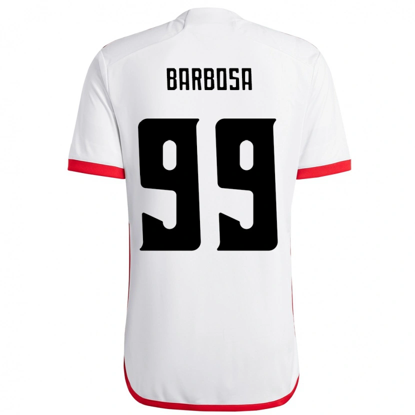 Danxen Herren Gabriel Barbosa #99 Weiß Rot Auswärtstrikot Trikot 2025/26 T-Shirt Österreich