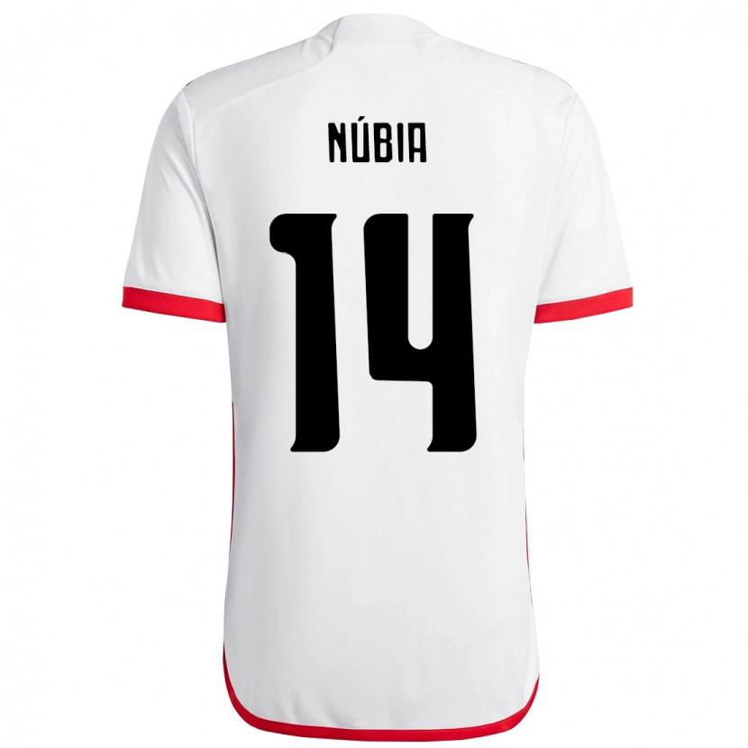 Danxen Herren Núbia #14 Weiß Rot Auswärtstrikot Trikot 2025/26 T-Shirt Österreich