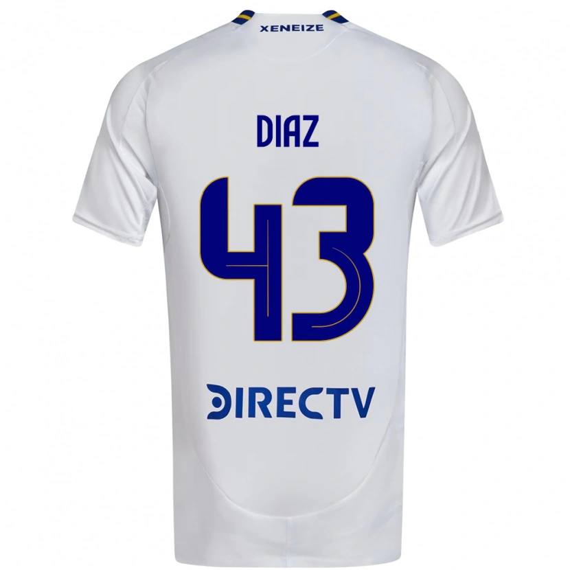 Danxen Herren Tomas Diaz #43 Weiß Blau Auswärtstrikot Trikot 2025/26 T-Shirt Österreich