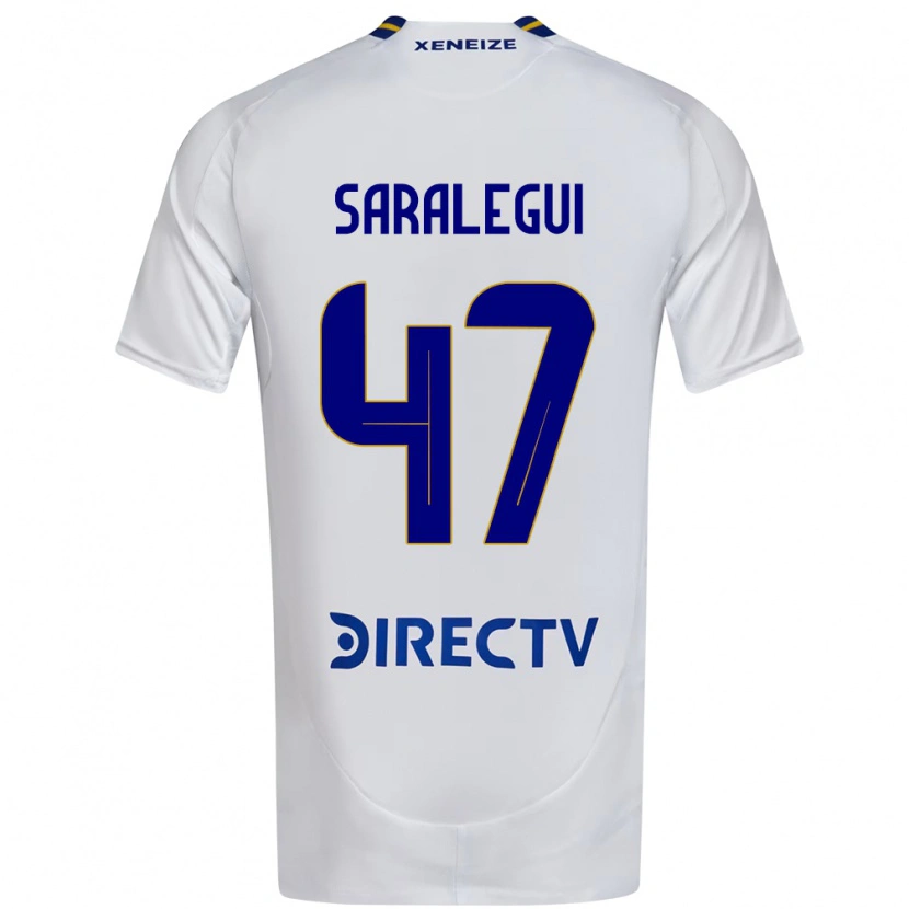Danxen Herren Jabes Saralegui #47 Weiß Blau Auswärtstrikot Trikot 2025/26 T-Shirt Österreich