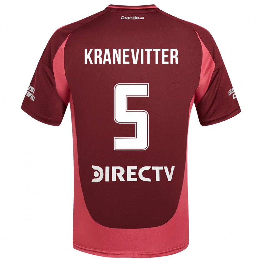 Danxen Herren Matías Kranevitter #5 Burgunder Magenta Auswärtstrikot Trikot 2025/26 T-Shirt Österreich