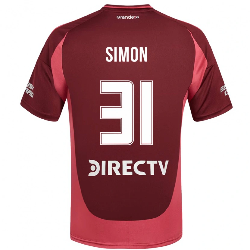 Danxen Herren Santiago Simón #31 Burgunder Magenta Auswärtstrikot Trikot 2025/26 T-Shirt Österreich