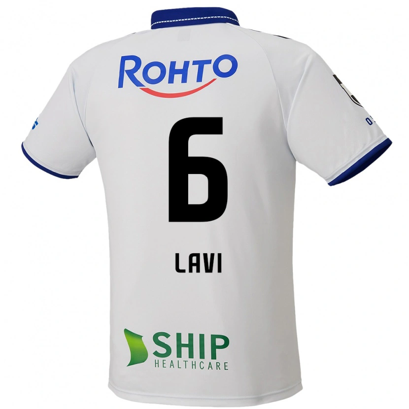 Danxen Herren Neta Lavi #6 Weiß Blau Schwarz Auswärtstrikot Trikot 2025/26 T-Shirt Österreich